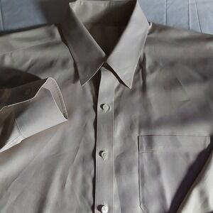 J Hilburn Men's Designer‎ Custom Made Ivory Stripe Dress Shirt 17 34-35